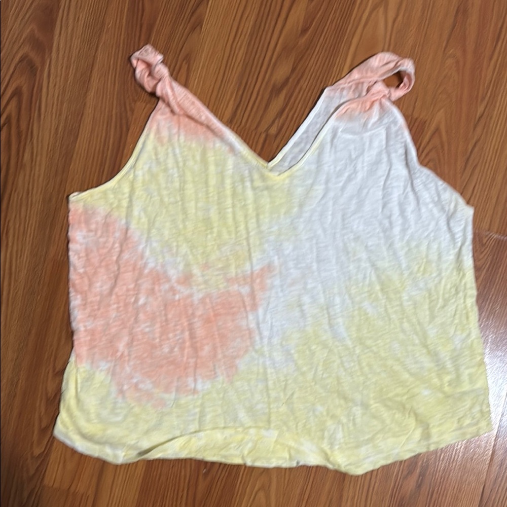 Lucky Brand Yellow Sleeveless Tie Front Camisole
